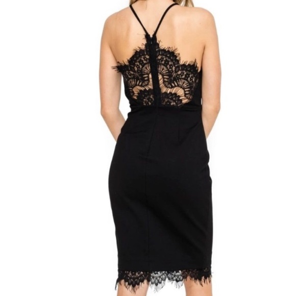(NWT) Astr - Black Lace Dress - Picture 2 of 5